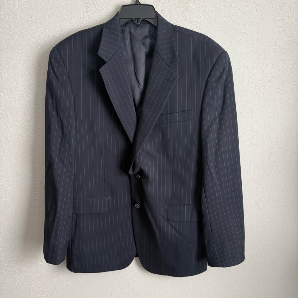 Men’s 42R Navy Lauren Ralph Lauren Wool Classic Preppy Formal Wedding Blazer
